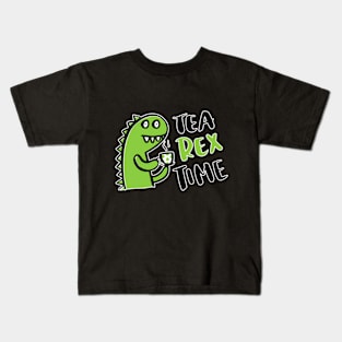 Tea rex time Kids T-Shirt